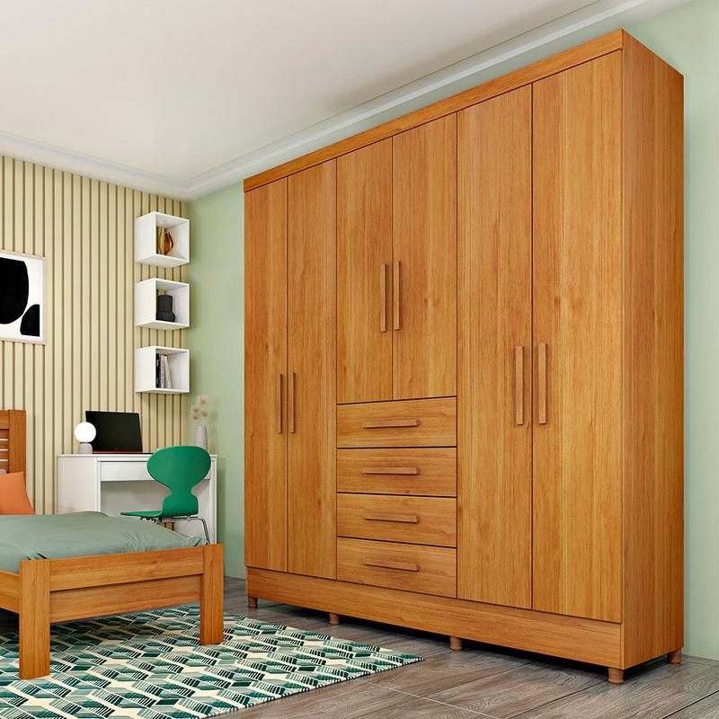 Roupeiro 6 Portas Arizona Com 8 Pés - Tcil - Guarda-Roupa